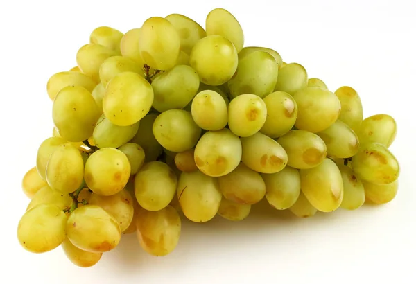 Białe Winogrona Laura Białym Tle — Zdjęcie stockowe