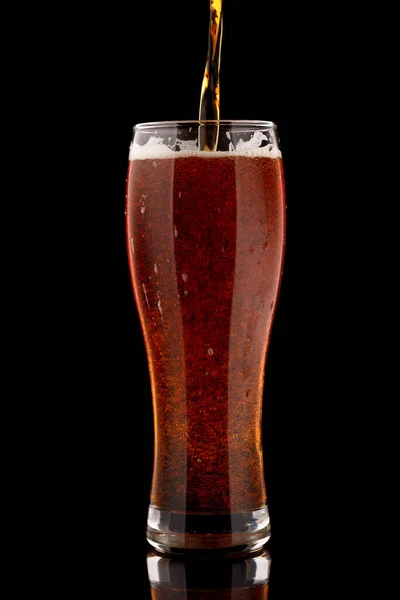 Refresco Kvass Vaso Sobre Fondo Blanco — Foto de Stock