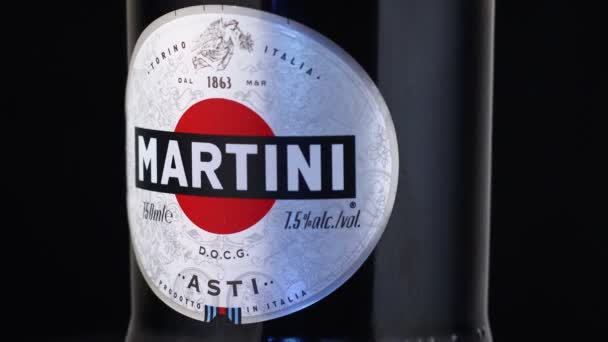 Lviv Ukraine June 2021 Martini Asti Sparkling Wine — Stock Video