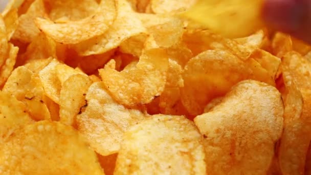 Patatas Fritas Redondas Cerca — Vídeo de stock