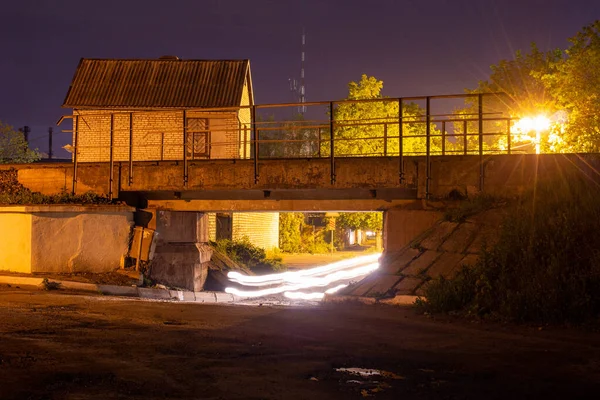 Outskirts Cidade Noite — Fotografia de Stock