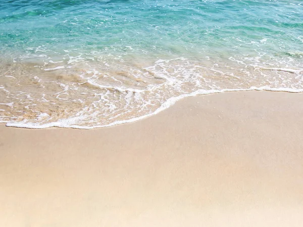 Vista Mare Sulla Spiaggia Tropicale Morbide Onde Con Luce Solare — Foto Stock