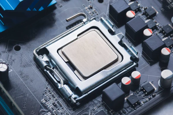 Cpu Processor Chip Socket Computer Motherboard — 스톡 사진