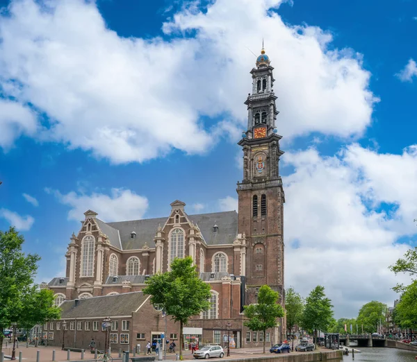 Amsterdam Juni 2021 Westertoren Wacht Bezoekers Corona Tijden — Stockfoto