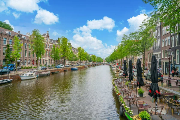 Амстердам Нидерланды Июня 2021 Года Опустевший Клофсбургский Канал Видом Новый — стоковое фото