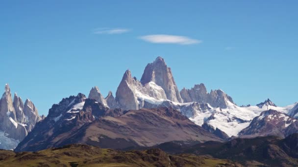 Cordillera Fitz Roy Cerca Chalten Argentina — Vídeos de Stock