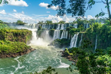 Part of The Iguazu Falls seen from the Argentinian National Park clipart