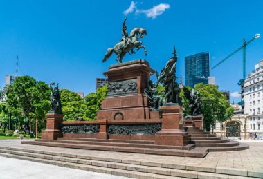 Buenos Aires, Arjantin - 20 Ocak 2019, Kurtarıcı Don Jose de San Martin Anıtı