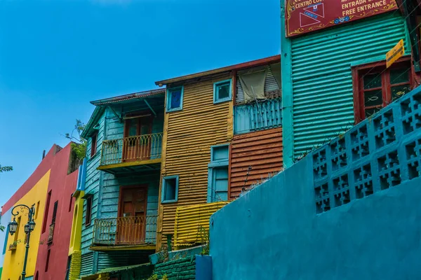Detalhe Uma Das Famosas Casas Coloridas Boca Buenos Aires Argentina — Fotografia de Stock