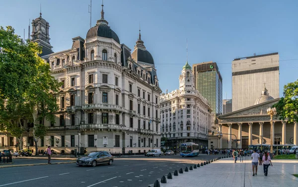 Turisták Belépő Hagyja Plaza Mayo Május Tér Buenos Aires Argentína Stock Kép