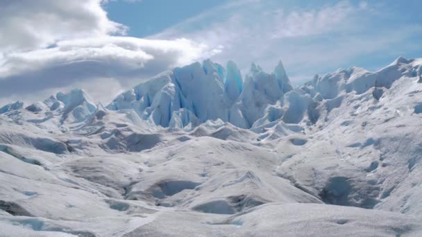 Cima Del Glaciar Perito Moreno Cerca Del Pueblo Calafate Patagonia — Vídeo de stock