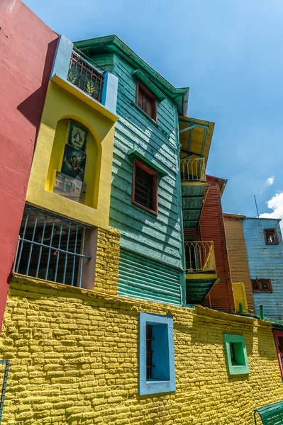 Detalle Una Las Famosas Casas Colores Boca Buenos Aires Argentina Imágenes de stock libres de derechos