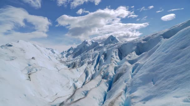 Atas Gletser Perito Moreno Dekat Kota Calafate Patagonia Argentina Maret — Stok Video