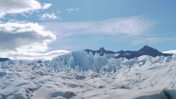 Cima Del Glaciar Perito Moreno Cerca Del Pueblo Calafate Patagonia — Vídeos de Stock