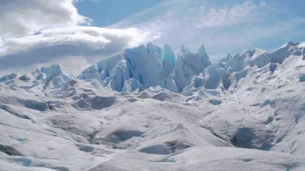 Cima Del Glaciar Perito Moreno Cerca Del Pueblo Calafate Patagonia — Vídeos de Stock