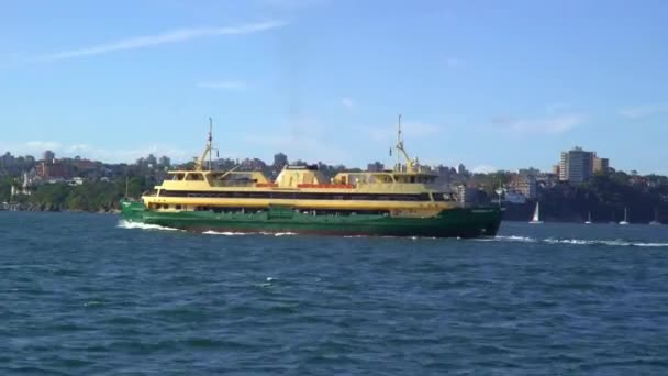 Les Habitants Les Touristes Sont Transportés Dans Hors Port Sydney — Video