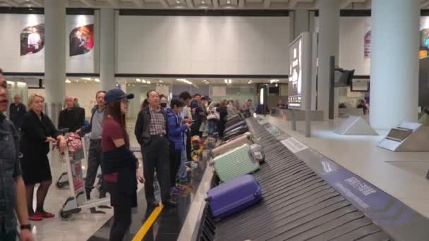Arrivo Bagagli All Aeroporto Internazionale Hong Kong — Video Stock
