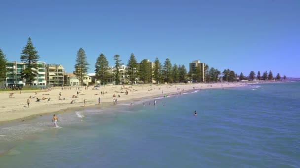 Glenelg Beach Obrzeżach Adelaide Południowej Części Australii — Wideo stockowe