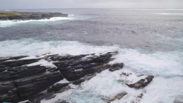 Rough Australian Coastline Waves Kangaroo Island South Part Australia — Stock Video