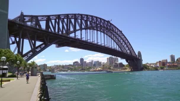 Sydney Liman Köprüsü Yeni Güney Galler Avustralya — Stok video