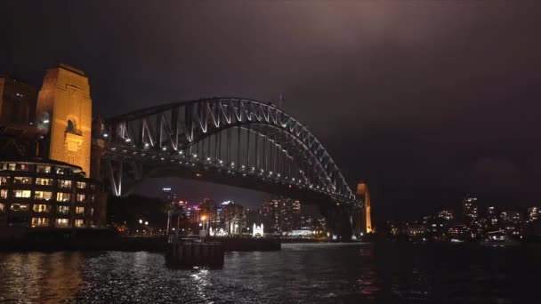 Sydney Harbour Bridge Noci Sydney Nový Jižní Wales Austrálie — Stock video