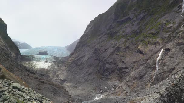 Franz Josef Gletsjer Sørøya New Zealand – stockvideo