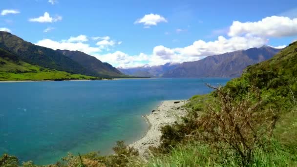 Time Lapse Lake Hawea Déli Szigeten Zéland — Stock videók