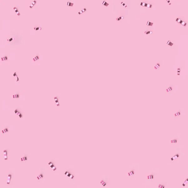 Spurs Fundo Rosa Pastel Moda Fundo Festivo Com Confete Conceito — Fotografia de Stock