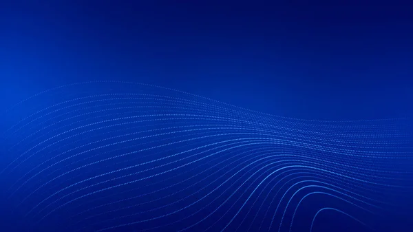 Blue Abstract Background Wave Connect Dots Tech Data Concept — Zdjęcie stockowe