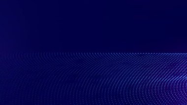Mavi üzerine soyut deniz dalgaları. AI Tech, büyük veri akışı konsepti. 