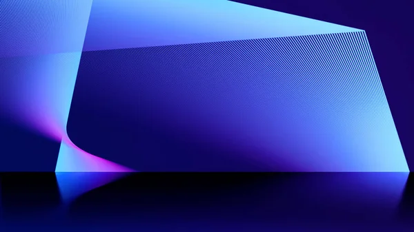 ネオン未来派アブストラクト青と紫の光の形のドア 技術概念 — ストック写真