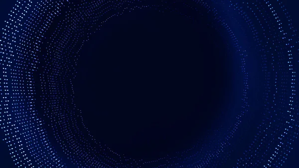 Fond Bleu Abstrait Avec Cercles Forme Tunnel Concept Données Fluides — Photo