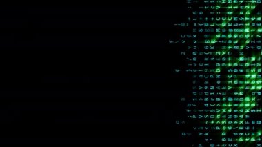 Soyut ikili kod arka planı. büyük veri konsepti. Dikey boyut.