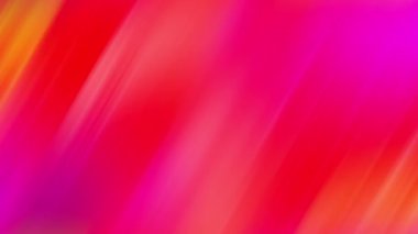 Dinamik renkli arka plan, sıcak kırmızı, pembe ve turuncu köşegen ışınlar. Modern teknoloji veya sanat konsepti için kusursuz döngü animasyonu