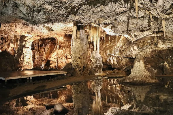 Punkevni Grot Tsjechië Een Deel Van Gezochte Grot Van Moravische — Stockfoto