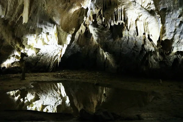 Cueva Punkevni República Checa Una Parte Cueva Buscada Del Karst — Foto de Stock