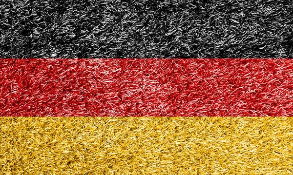 Flaga Niemiec Tle Trawy Tekstury — Zdjęcie stockowe