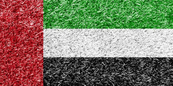 Uae Flag Grass Background Texture — Stock Photo, Image