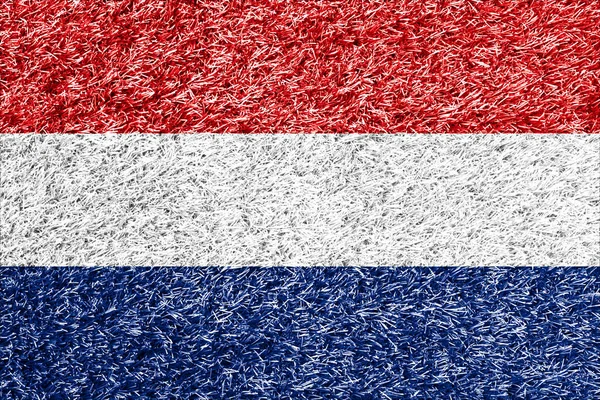 Netherlands Flag Grass Background Texture — Zdjęcie stockowe