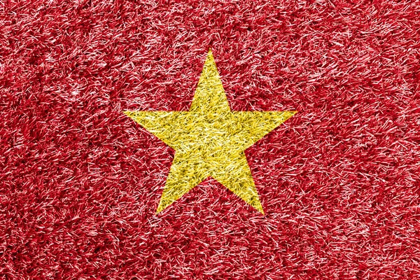 Vietnam Flag Grass Background Texture Лицензионные Стоковые Изображения