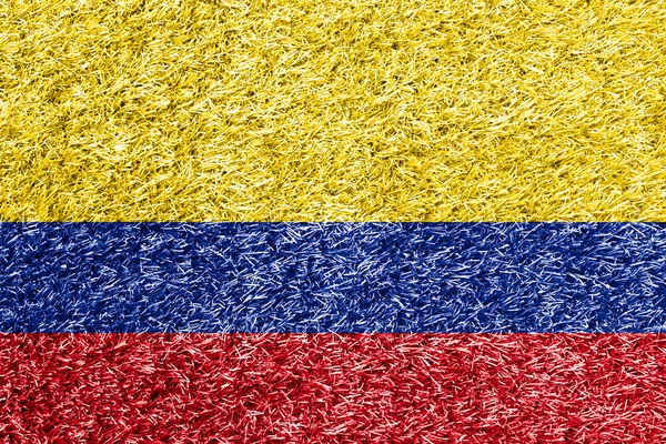Colombia Flag Grass Background Texture — Stockfoto