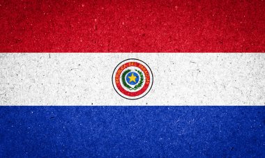 Kağıt arka plan Paraguay bayrağı