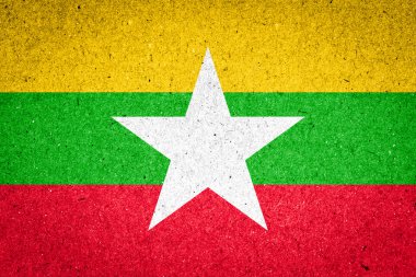 Kağıt arka plan Myanmar bayrağı