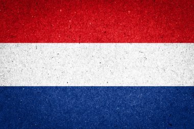 Kağıt arka plan üzerinde Hollanda bayrağı