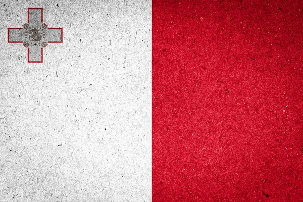 马耳他国旗纸张背景上 — 图库照片