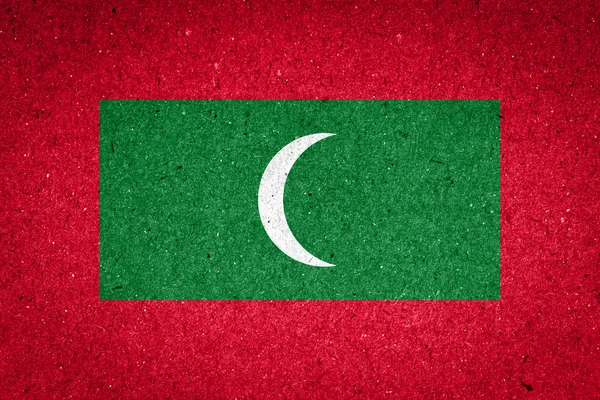 Maldives flag on paper background — Stock Photo, Image