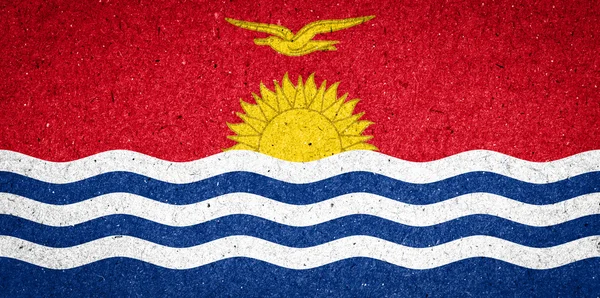 Флаг Кирибати на бумажном фоне — стоковое фото