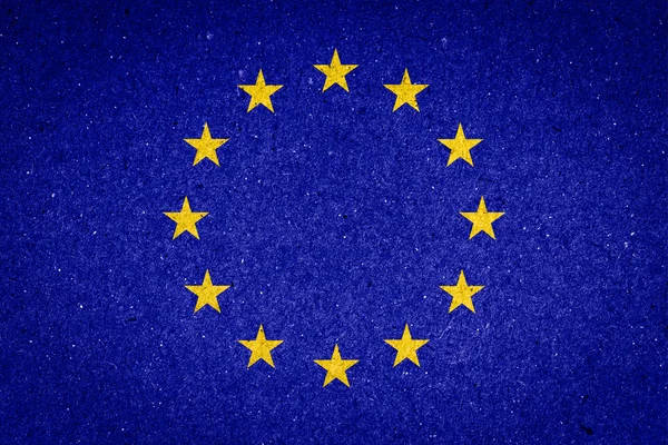 EU-vlag op papier achtergrond — Stockfoto