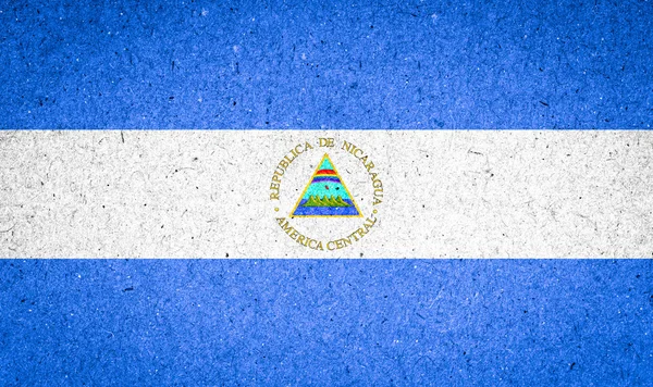 Bandera de Nicaragua sobre papel — Foto de Stock