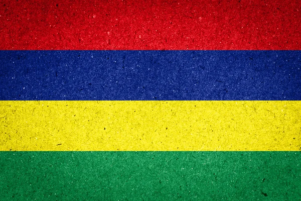 Mauritius flag on paper background — Stock Photo, Image